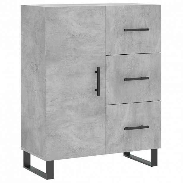 vidaXL Příborník betonově šedý 69,5 x 34 x 90 cm kompozitní dřevo