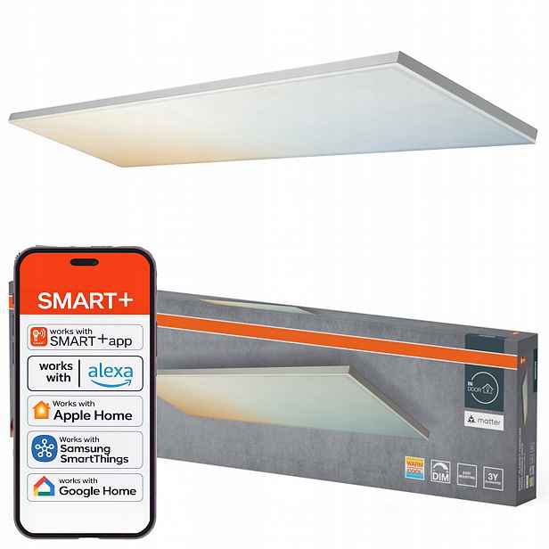 Led panel Kaseton 40W 3400lm Cct 120x30 cm Smart+ WiFi Matter Planon Osram