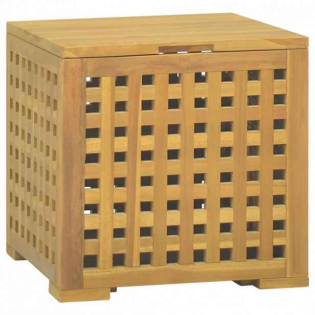 vidaXL Úložný box na provazy 40 x 40 x 40 cm masivní teakové dřevo