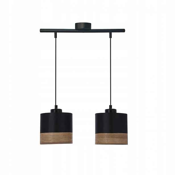 Závěsná lampa Candellux Porto s dvojitou lištou Zwis 2xE27 Černá 32-17604