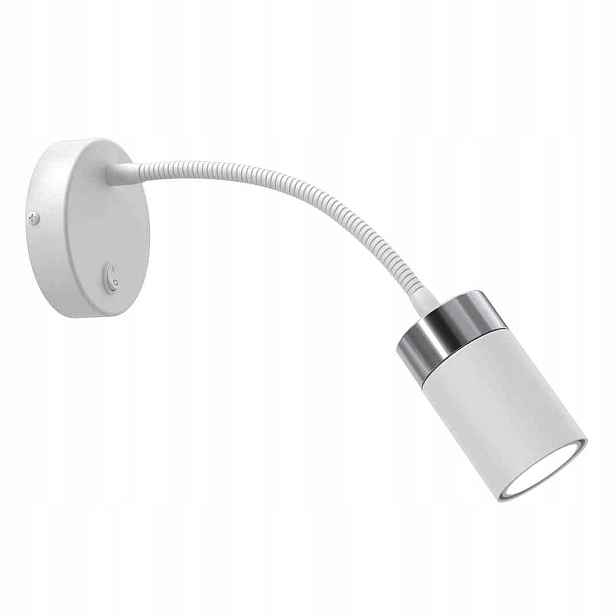 Nástěnná lampa nastavitelný bílý chrom nad postelí pro čtení Milagro