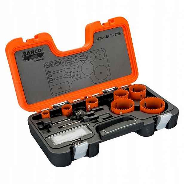 Bahco sada děrovacích pil Sandflex Bim 22,29,35,44,51,64 a 68mm, upínací tr