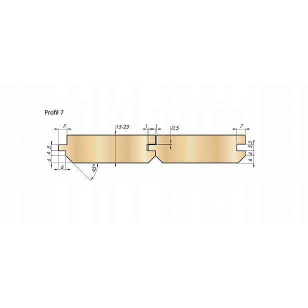 Faba Sada fréz pro obložení Z4 Hss 140x40xH31 mm Profil 7