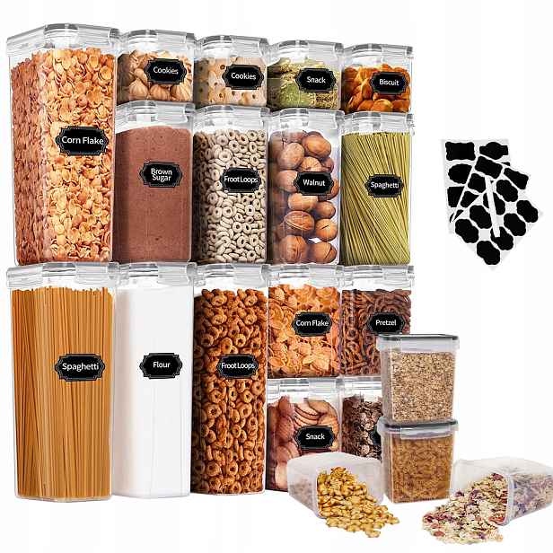 Sada 16X Dóz Na Potraviny Uzamykatelné PLASIKOVÉ-4x 0,8L/1,4L/2L/2,8L)