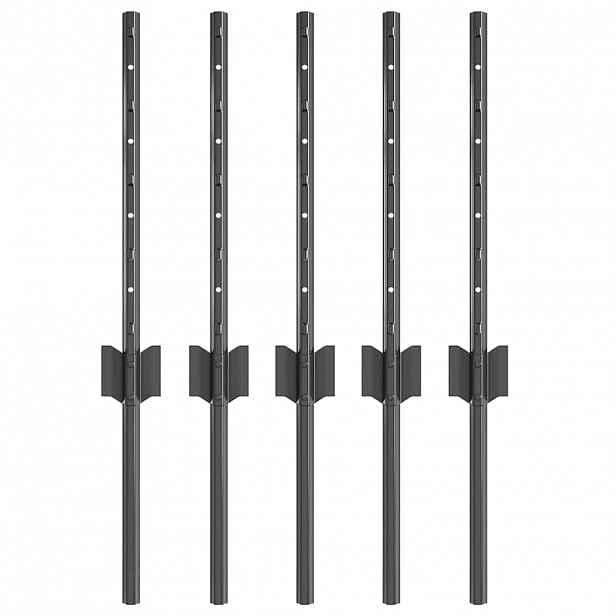 vidaXL Zabudovaný plotový sloupek 5 ks Šedá 80 cm