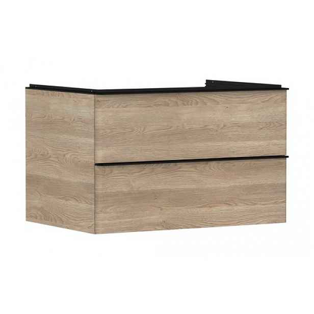 Skříňka pod umyvadlo pod desku Hansgrohe Xelu Q 78x49,5x55 cm přírodní dub 54076670