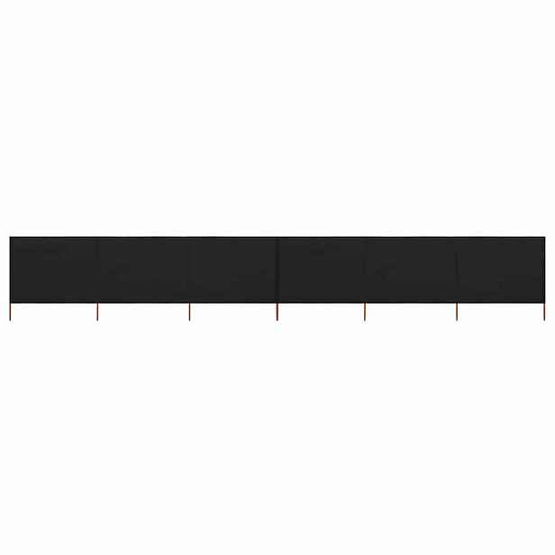 vidaXL 6dílná zástěna proti větru látková 800 x 160 cm černá