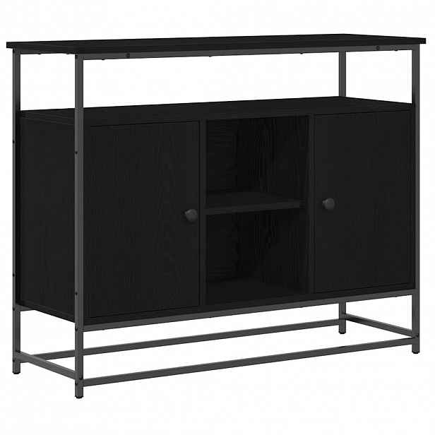 vidaXL Servírovací skříň Černý dub 100 x 35 x 80 cm Kompozitní dřevo