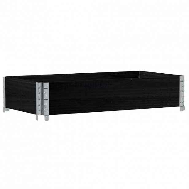 vidaXL Zahradní truhlík černý 100 x 50 cm masivní borové dřevo