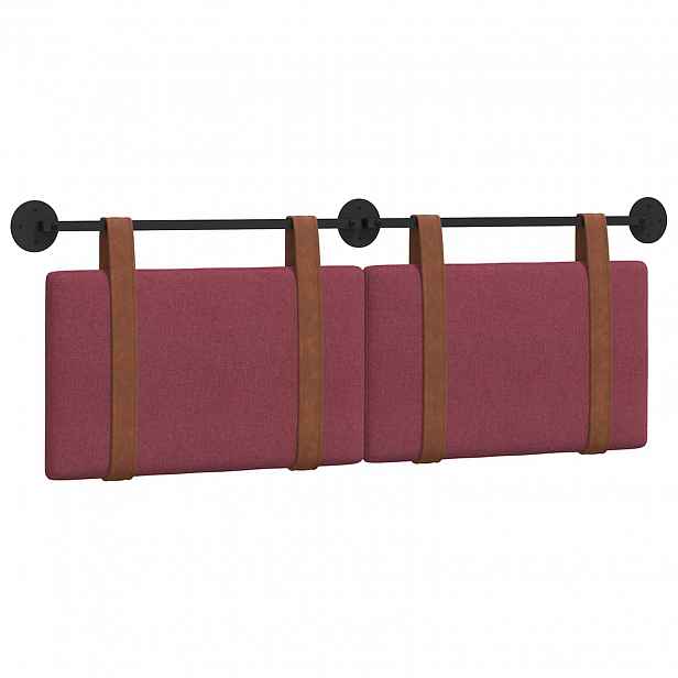 vidaXL Závěsná čelní deska Víno Červené 150 x 55 x 5 cm Antický PU
