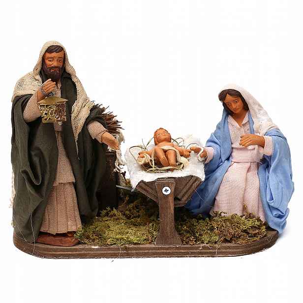 Włoska Pohyblivá Figurka Do Betlému Svatá Rodina Vánoce Betlém 12 CM