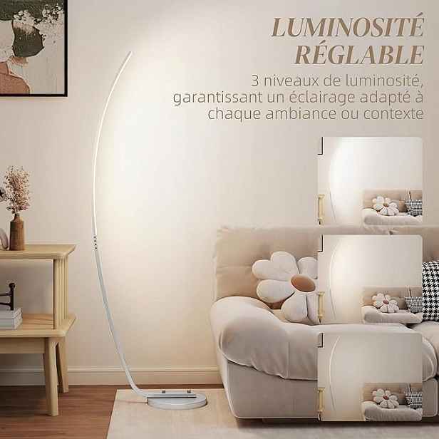 Lampa Homcom se 3 nastavitelnými úrovněmi jasu, moderní, 147 cm