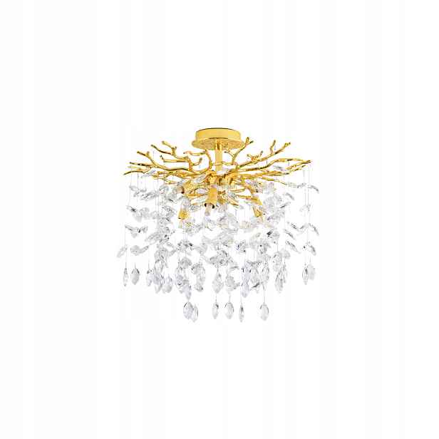 Zuma Line Stropní Svítidlo Glamour Křišťálová Cindy 6xG9 3.5W Zlatá