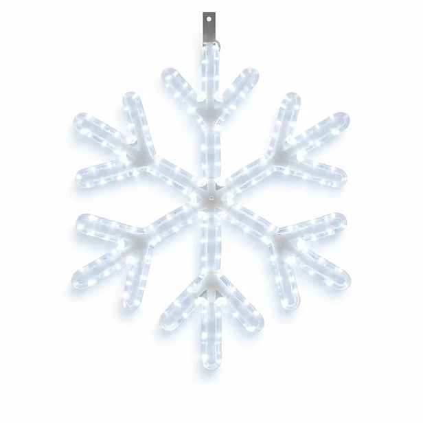 Easy Fix 2D LED světelná vločka VII., Ø 66 cm, ledově bílá s FLASH, závěsný, 3D tisk, IP67