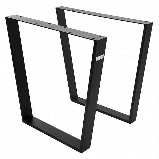 ML-DESIGN SADA 2 kusů nohou ke stolu ve tvaru V, 75 x 72 cm, černé