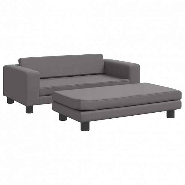 vidaXL vida Pelíšek pro psa a prodlužovací díl šedý 100x50x30 cm umělá kůže