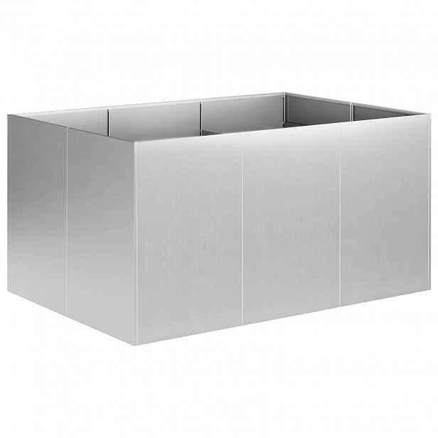 vidaXL Zahradní pěstebník Stříbrná 120 x 80 x 60 cm Pozinkovaná ocel
