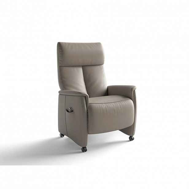 Sit & More RELAXAČNÍ KŘESLO, kůže, šedá