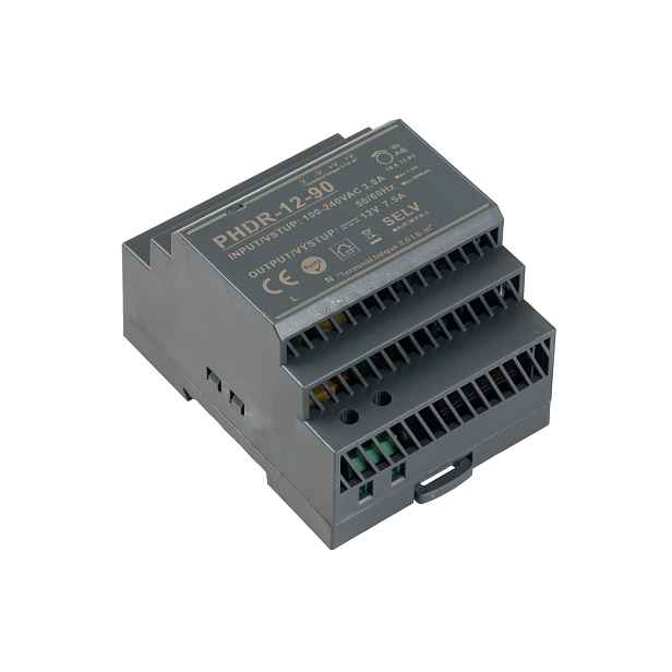 LED zdroj 12V 90W PHDR-12-90 DIN lišta