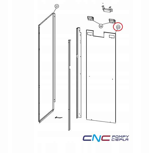Panasonic ACXE02 02760 ACXE02 02761 Zadní kryt pro jednu vnější stranu