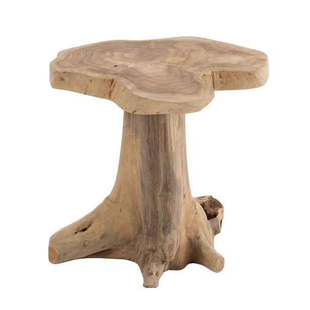 Přírodní odkládací stolek Amy z teakového dřeva - 40*38*41cm J-Line by Jolipa