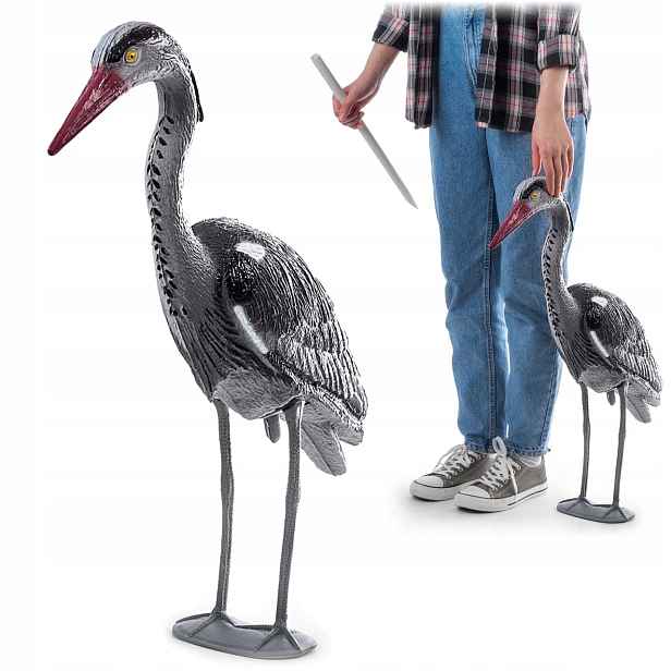 Zahradní Figura Čapla Velká 70 cm Figurka Ozdoba Zahrady Dekorace XXL