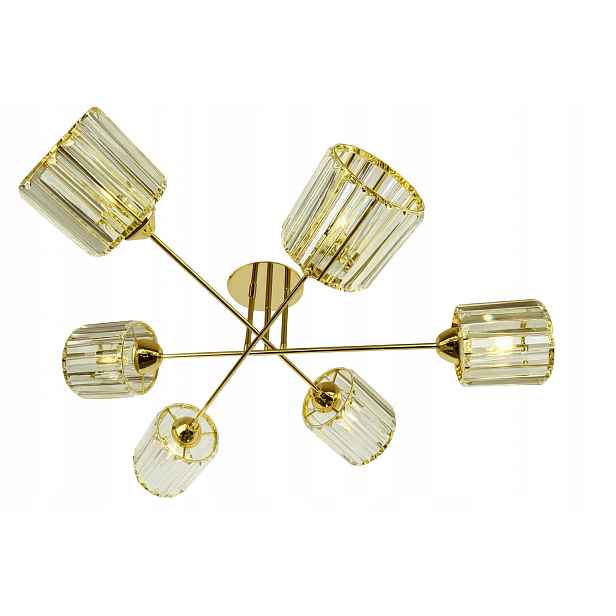 Závěsná Lampa Stropní Lustr zlatá Moderní Led křišťálová glamour