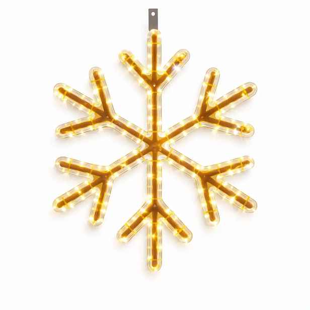 Easy Fix 2D LED světelná vločka VIII., Ø 67 cm, teple bílá s FLASH, závěsný, 3D tisk, IP67