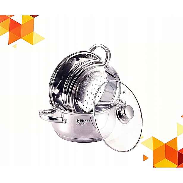 Hrnce Na Vaření V Páře Hoffmner 3EL 4,5 L 22 cm HF-9223