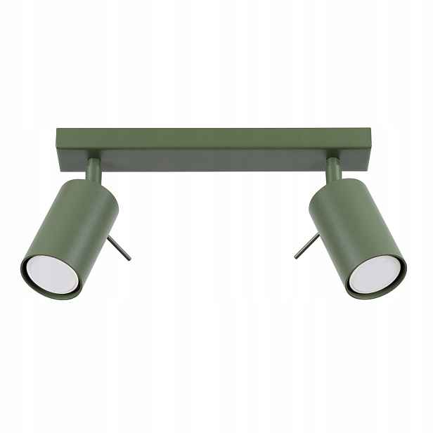 Sollux Stropní svítidlo dvojitá zelená lišta 30 cm 2 pohyblivé reflektory
