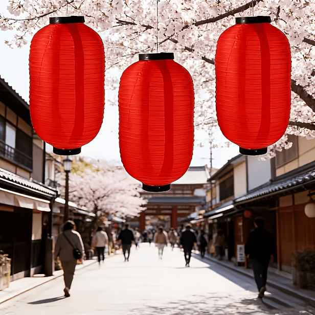 TEMU 3 závěsné červené lucerny v japonském stylu, dekorativní osvětlení pro restaurace, lucerny v japonském stylu. Ideální pro sushi restaurace,