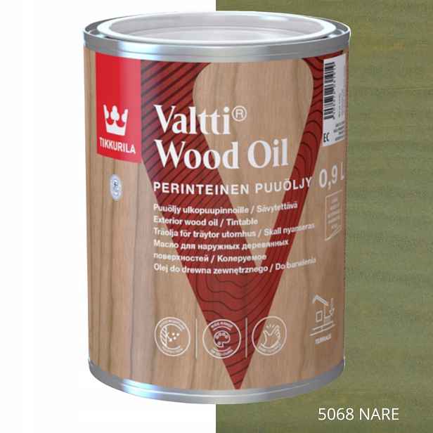 Tikkurila Valtti Wood Oil Olej Na Dřevo 0,9 L Barva 5068 Nare