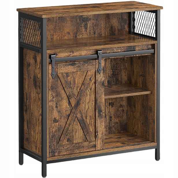 Úložná skříňka 70x30x80 cm s posuvnými dveřmi Regál Komoda
