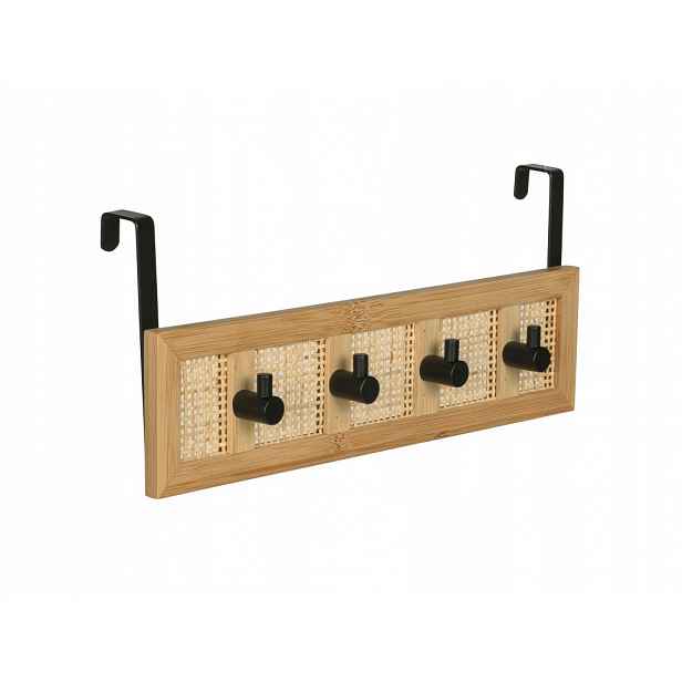 Věšák na dveře Allegre Bamboo, 4 háčky, Wenko