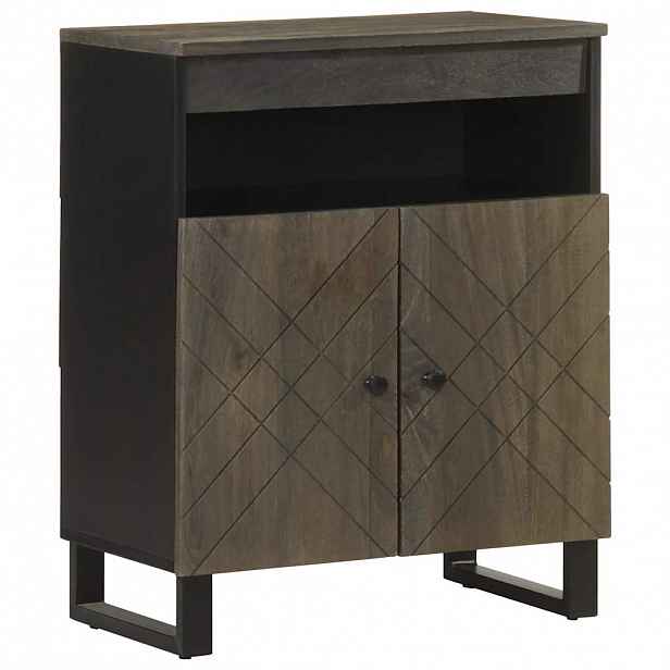 vidaXL Příborník 60 x 33 x 75 cm černá masivní mangovníkové dřevo