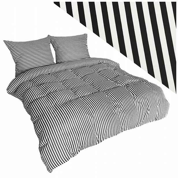 Sada Povlečení 220x200 povlaků na polštář Mikrofibra Eusebia Home Pásy