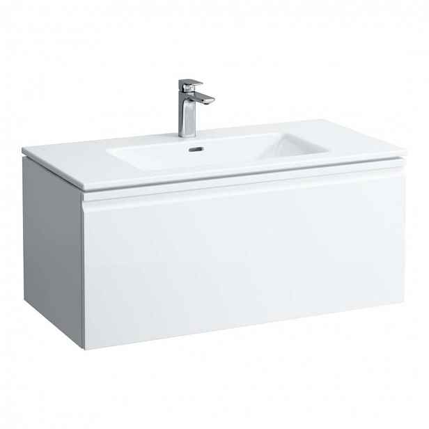 Laufen Pro S - Skříňka s umyvadlem, 100x50x46 cm, 1 zásuvka, lesklá bílá H8609654751041