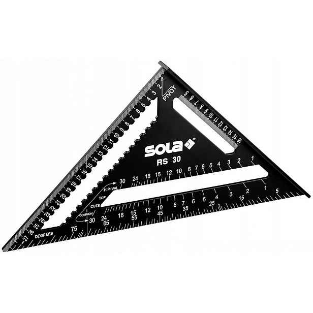 Úhelník Sola hliníkový měřítko 30 cm, přizpůsobený pro 90°/45° Rs 30