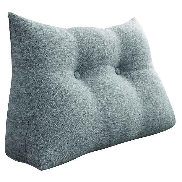 Vercart KLÍNOVÝ POLŠTÁŘ pro postel vzhled lnu Šedý 80 cm