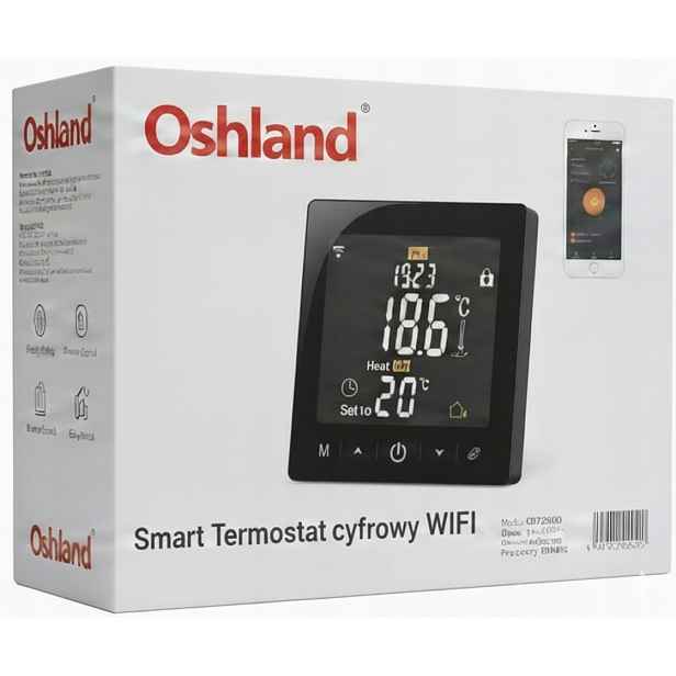 Pokojový Termostat Panel LCD 16A Wifi Smart Life Tuya 3 M Senzor Ntc
