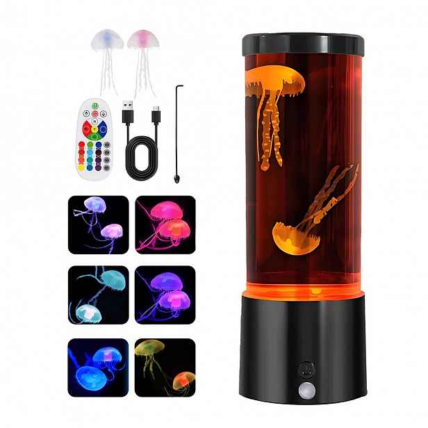noční Led lampa s medúzou, kreativní Rgb lampa s medúzou pro děti