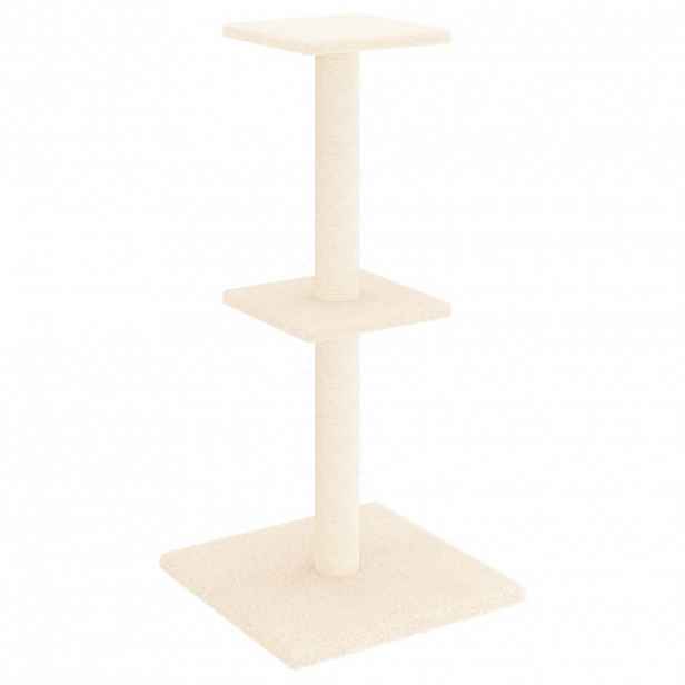 vidaXL Škrabadlo pro kočky se sisalovými sloupky krémové 73 cm