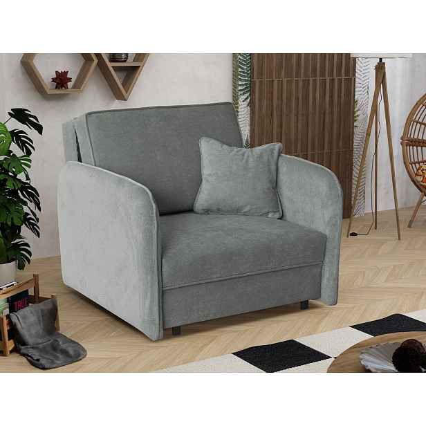 Rozkládací křeslo BELA LOFT 1 - popelavé
