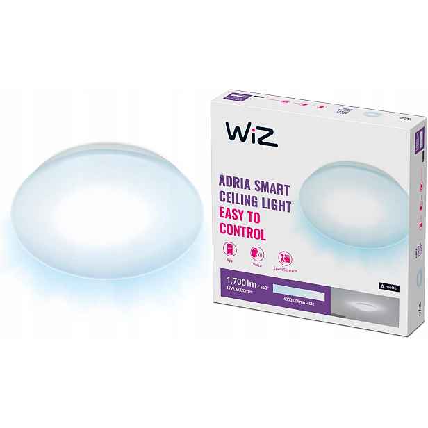 Stropní Svítidlo Led Stropní Svítidlo na omítku 17W 4000K Bílá Kulatý Smart WiFi WiZ