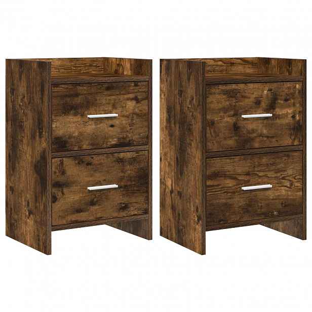 vidaXL Noční stolky 2 ks Kouřový dub 40 x 30 x 60 cm Kompozitní dřevo