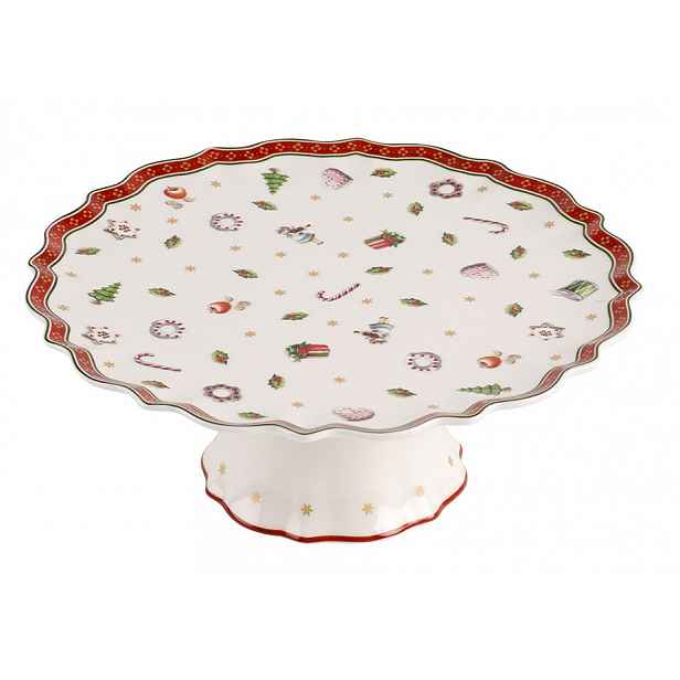 Villeroy & Boch Toy´s Delight vánoční podnos na dort, 21 cm, bílá