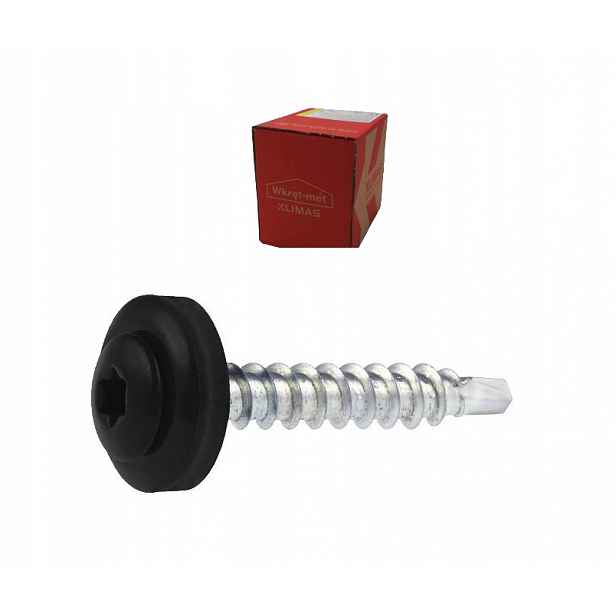 Wkręt-met samovrtný šroub s Epdm podložkou černý 4,8 x 35 mm 250kusů