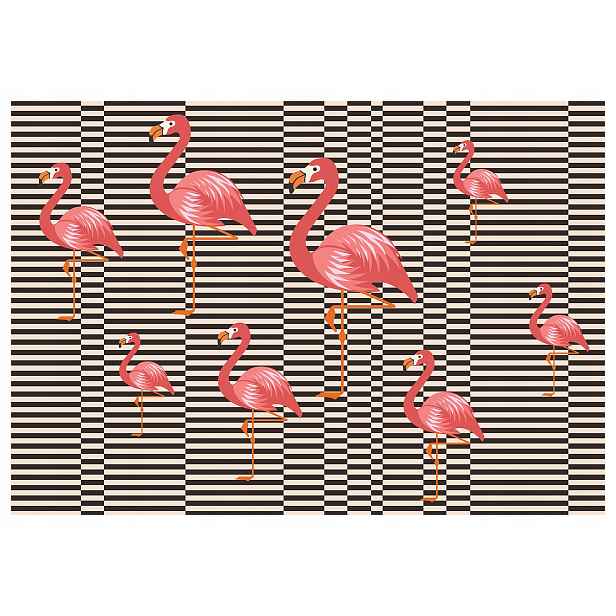 Fototapeta Růžové Plameňáci Pop-Art Exotika na stěnách 368x254 lepidlo