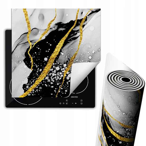 Ochranná Podložka Na Svinovací Sporák 60x52 cm Zlatý mramor