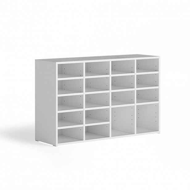 Vicco BOTNÍK Lysander, Bílá, 104.2 x 65.5 cm s 18 otevřenými přihrádkami